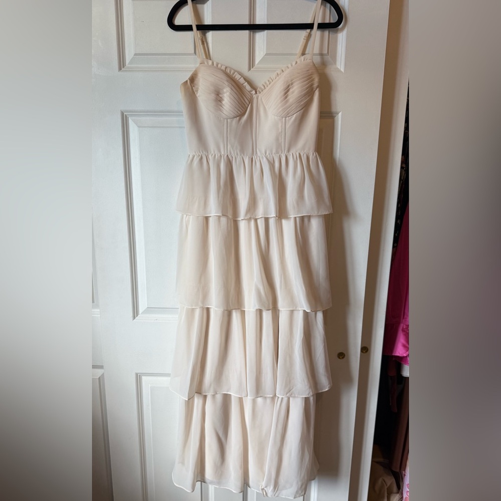 Azazie White Alabaster Kaiden Dress